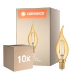Confezione Multipack 10x Ledvance Vintage 1906 LED E14 Candela Oro 2.5W 220lm - 824 Bianco Molto Caldo | Sostitua 22W