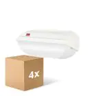 Confezione Multipack 4x  Philips LED Sicurezza Coreline BWC110 Bianca 9W 900lm - 830 Luce Calda -  | 242x110mm - IP54 - Sensore Di Luce